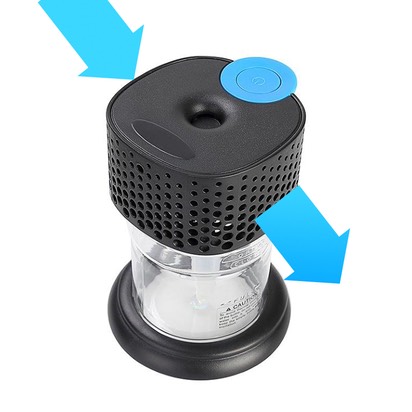 Dirty air flows in and clean air flows out!